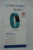 Fitbit charge 2 heart rate fitness wrist band - turquoise