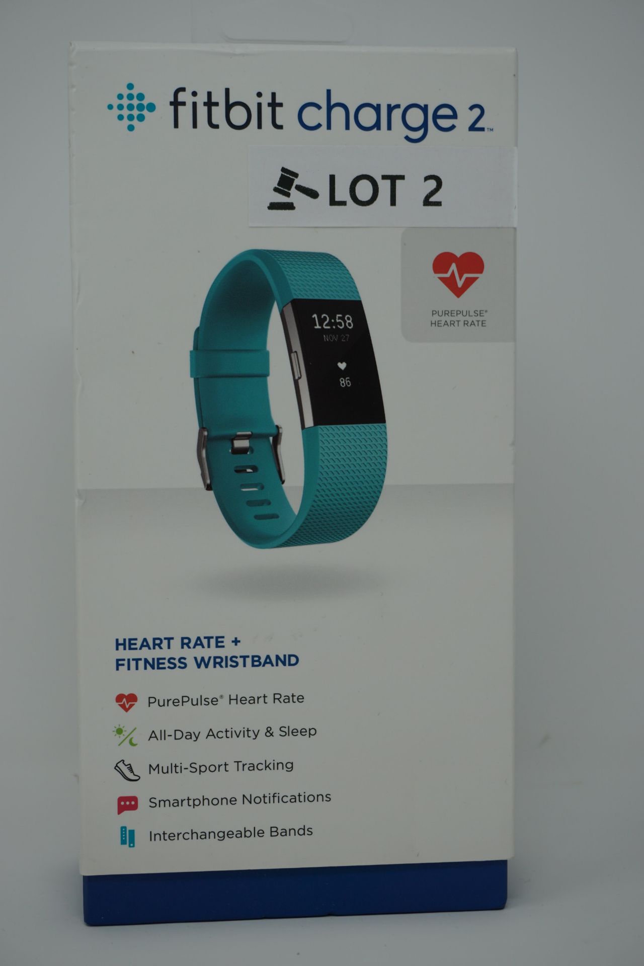 Fitbit charge 2 heart rate fitness wrist band - turquoise