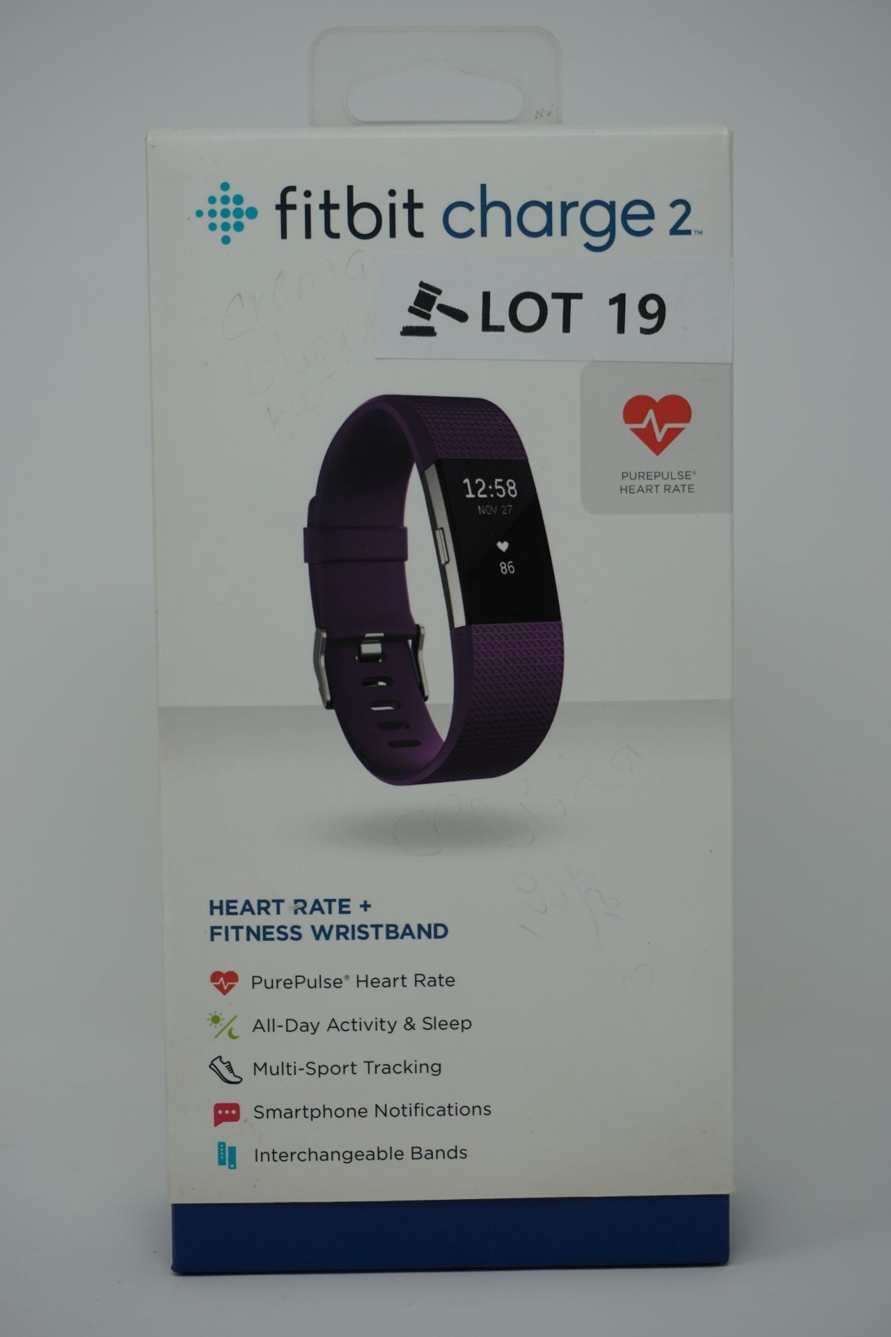 Fitbit charge 2 heart rate fitness wrist band - purple