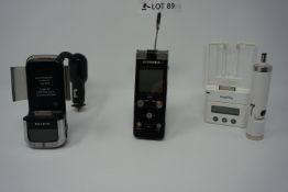 Bundle of 3 products including olympus digital voice recorder dm670 - black