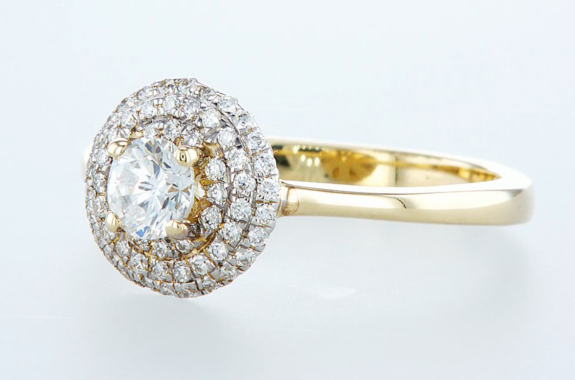 14 kt. Yellow gold - Ring - 0.62 ct Diamond - Diamonds - Image 2 of 6