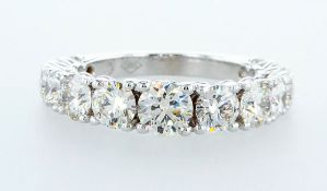 14 kt. White gold - Ring - 3.10 ct Diamond - Diamonds