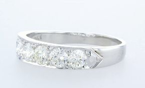 14 kt. White gold - Ring - 1.15 ct Diamond - Diamonds