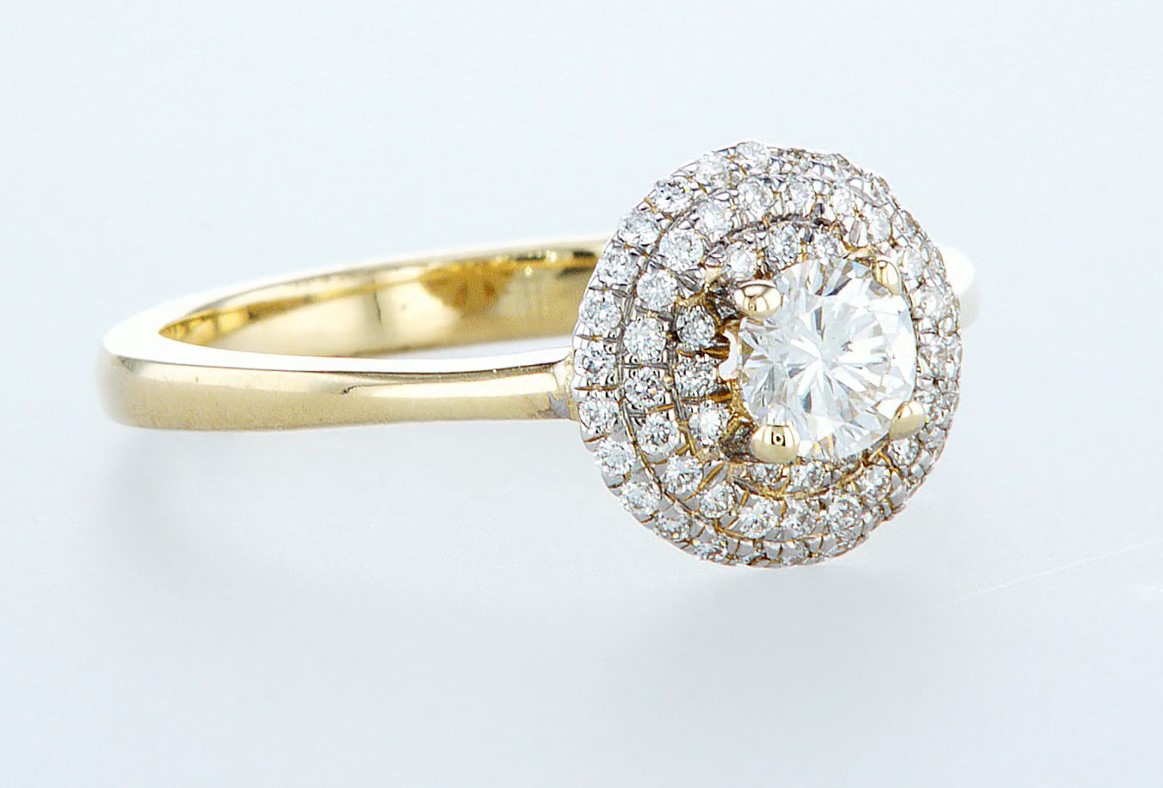 14 kt. Yellow gold - Ring - 0.62 ct Diamond - Diamonds - Image 6 of 6