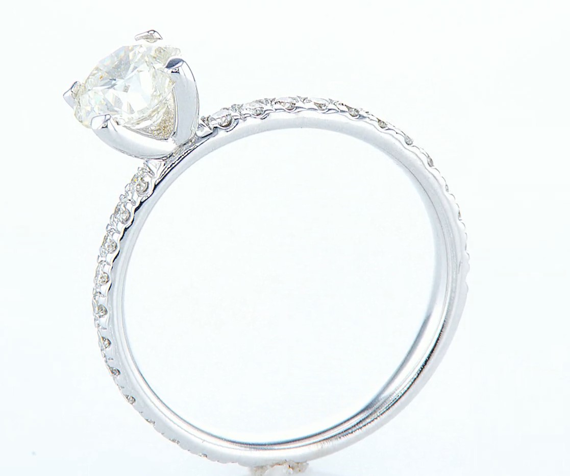 14K White gold ring 1.32CTW - Image 3 of 6