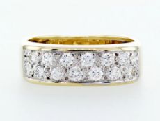 14 kt. White&Yellow gold - Ring Diamond-0.84CTW