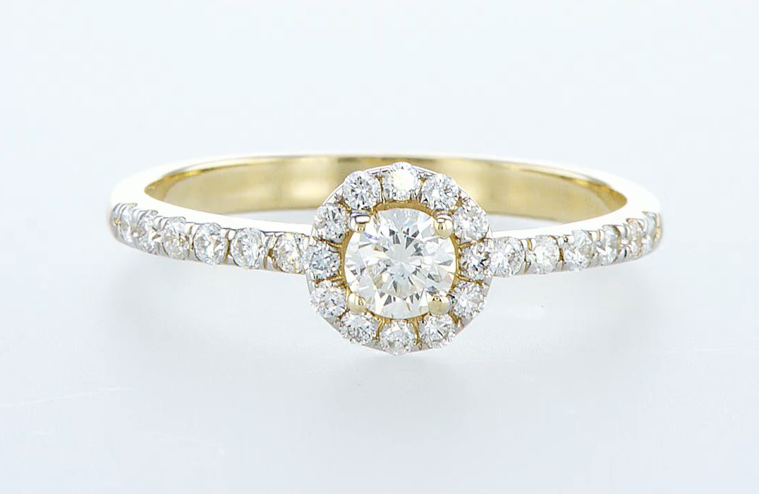 14 kt. Yellow gold - Ring - 0.61 ct Diamond - Diamonds