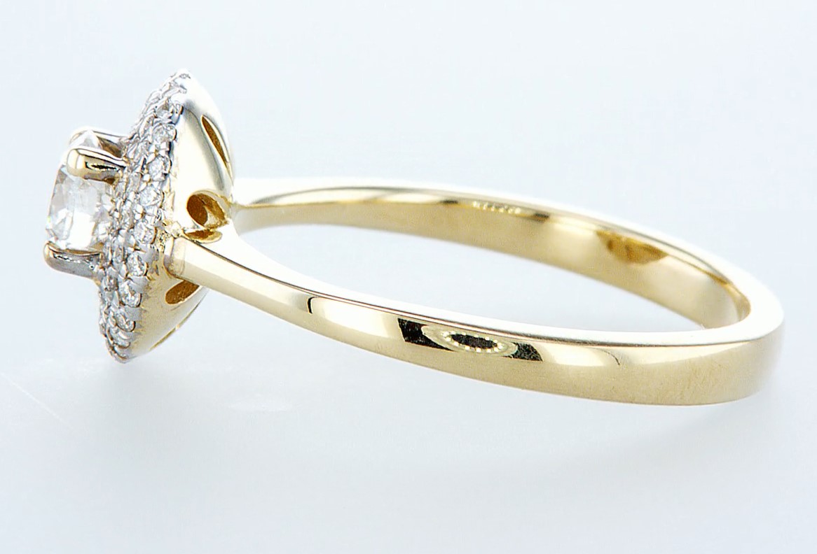 14 kt. Yellow gold - Ring - 0.62 ct Diamond - Diamonds - Image 3 of 6