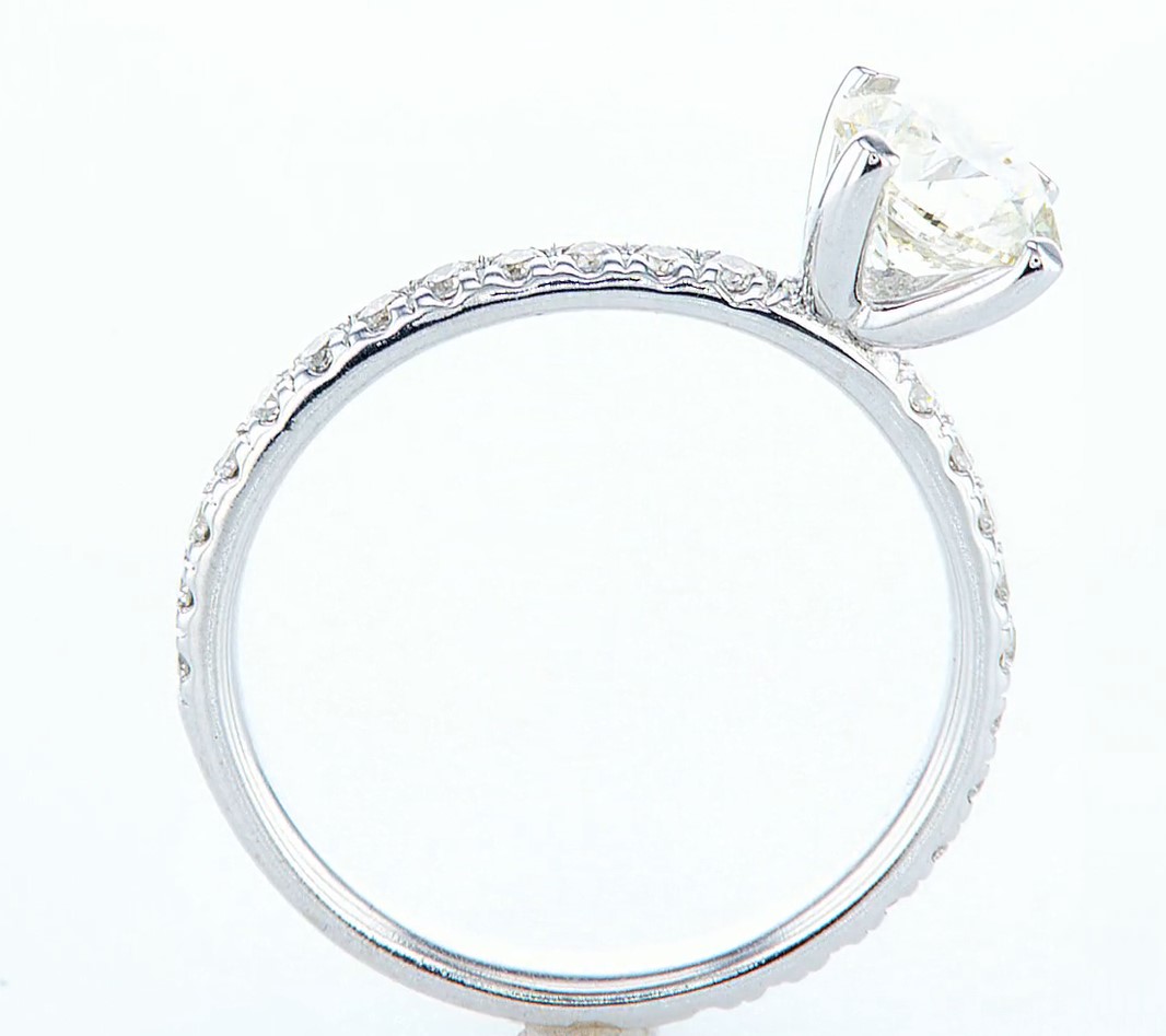 14K White gold ring 1.32CTW - Image 5 of 6