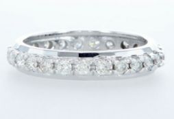 14 kt. White gold -Eternity Ring Diamond-1.00CTW