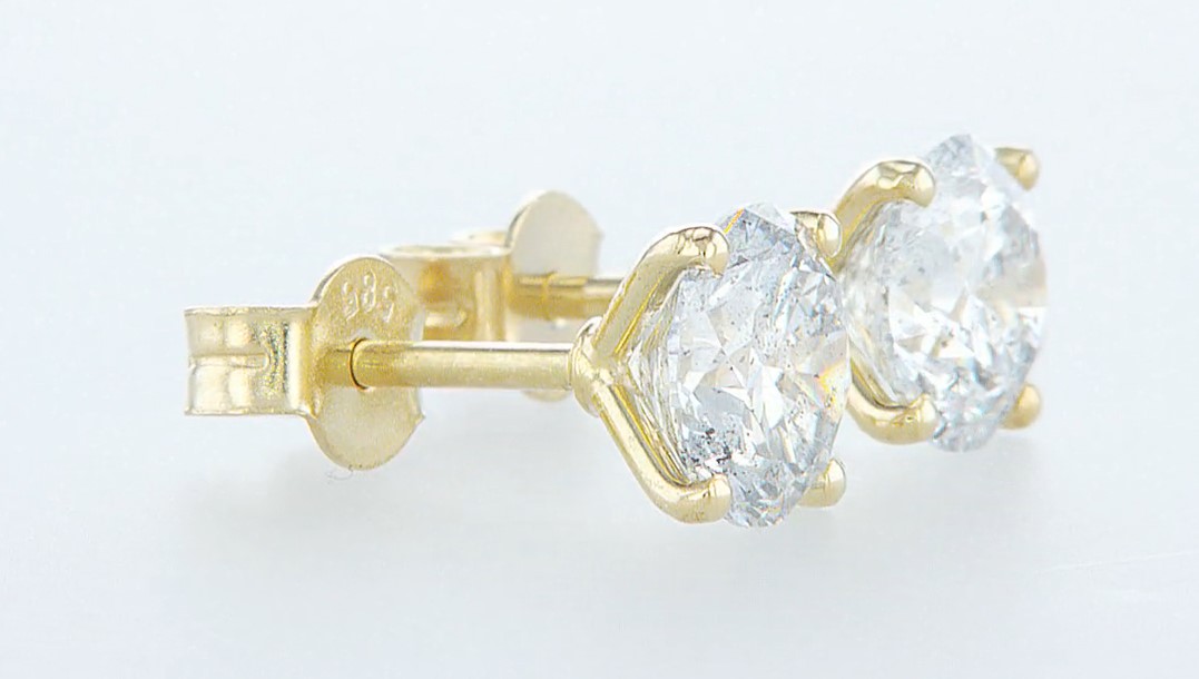 14 kt. White gold - Earrings - 2.11 ct Diamond - Diamonds - Image 5 of 6
