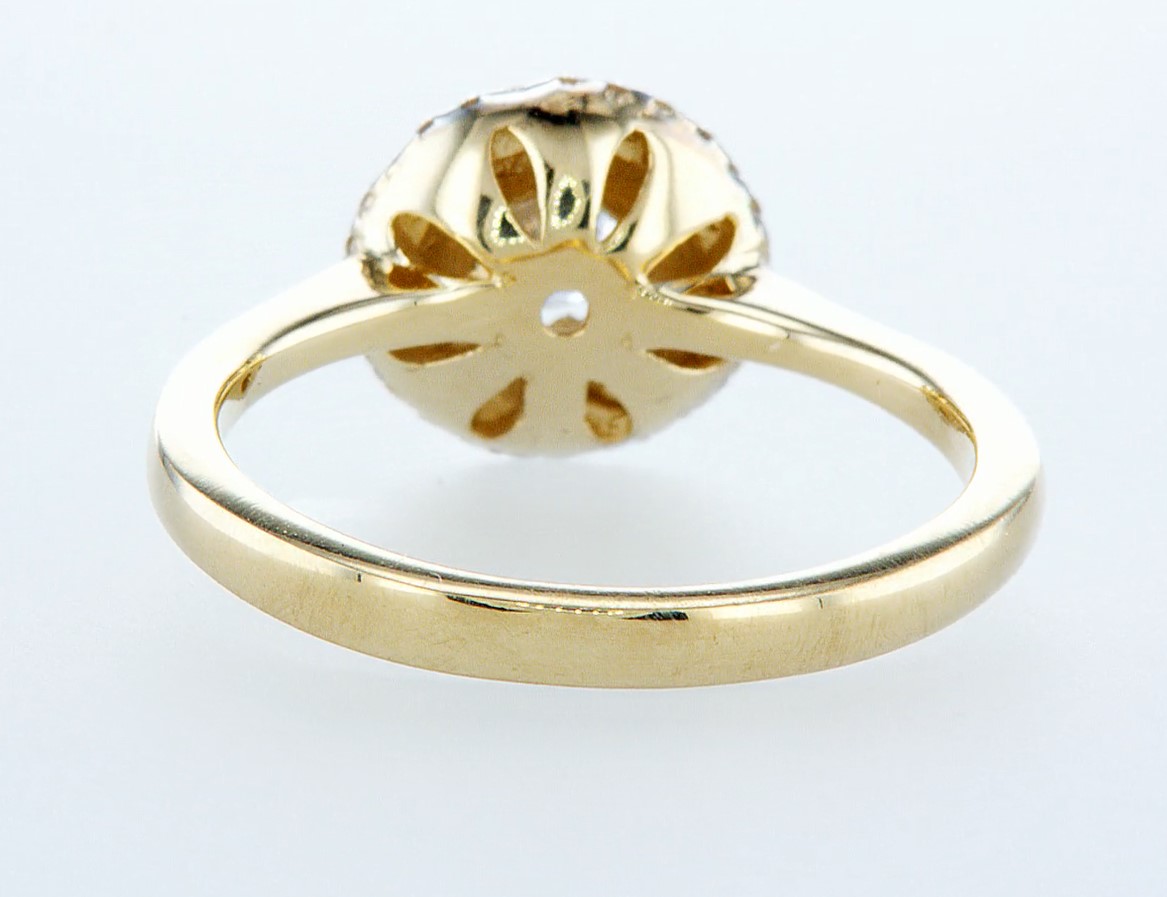 14 kt. Yellow gold - Ring - 0.62 ct Diamond - Diamonds - Image 5 of 6