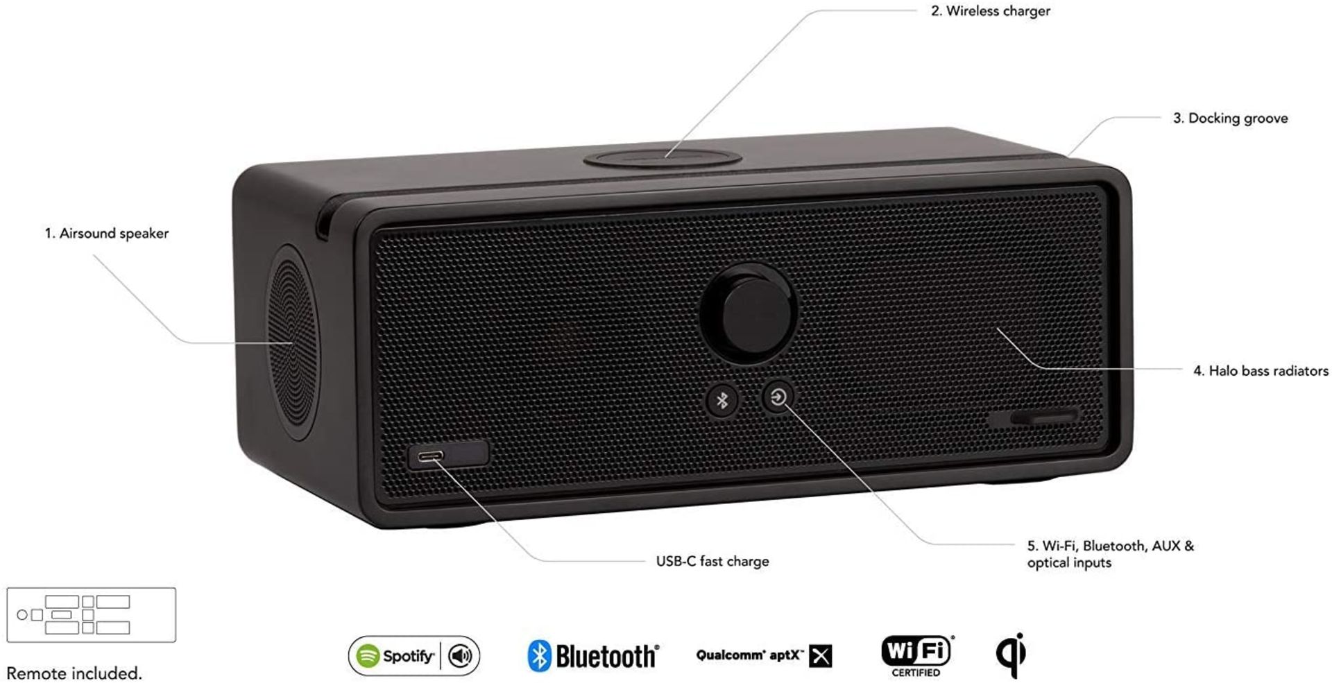 brand new orbitsound dock e30 bluetooth/wi-fi speaker system with airsound rrp£199 - Image 3 of 4