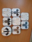 8 x mix styles high quality earphones with volume control and mic rrp£40