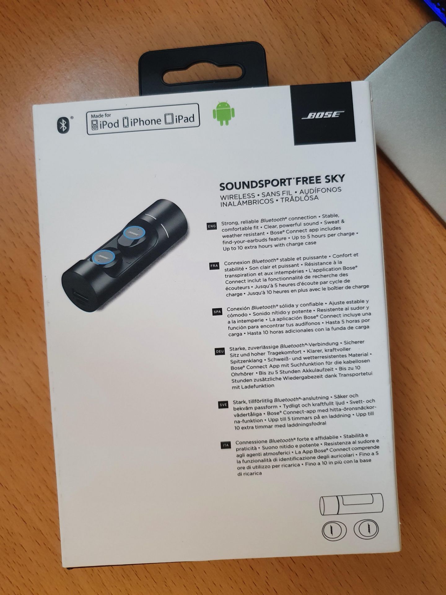 new bose sound sport wireless bluetooth earphones black rrp£249 - Image 2 of 2