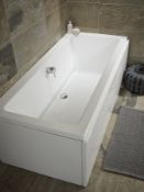 (K77) Noken Porcelanosa 1700x750mm Square Double Ended Deep bath. RRP £872.99. Made in the UK...