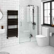 NEW (K238) Scudo 1000mm Hinged Shower Door. RRP £360.99. 8mm toughened safety glass 1900mm ta...