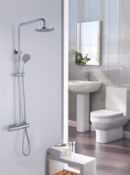 NEW (K32) Round Cool Touch Thermostatic Riser Shower. RRP £349.99. Round Cool Touch Thermostat...