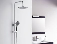 NEW (K175) Round Thermostatic Exposed Bar Valve Shower. RRP £262.99. his shower would be a gre...