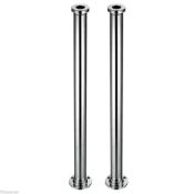 NEW (K159) Chrome Freestanding Bath Standpipes. RRP £225.99. A pair of quality freestanding ba...