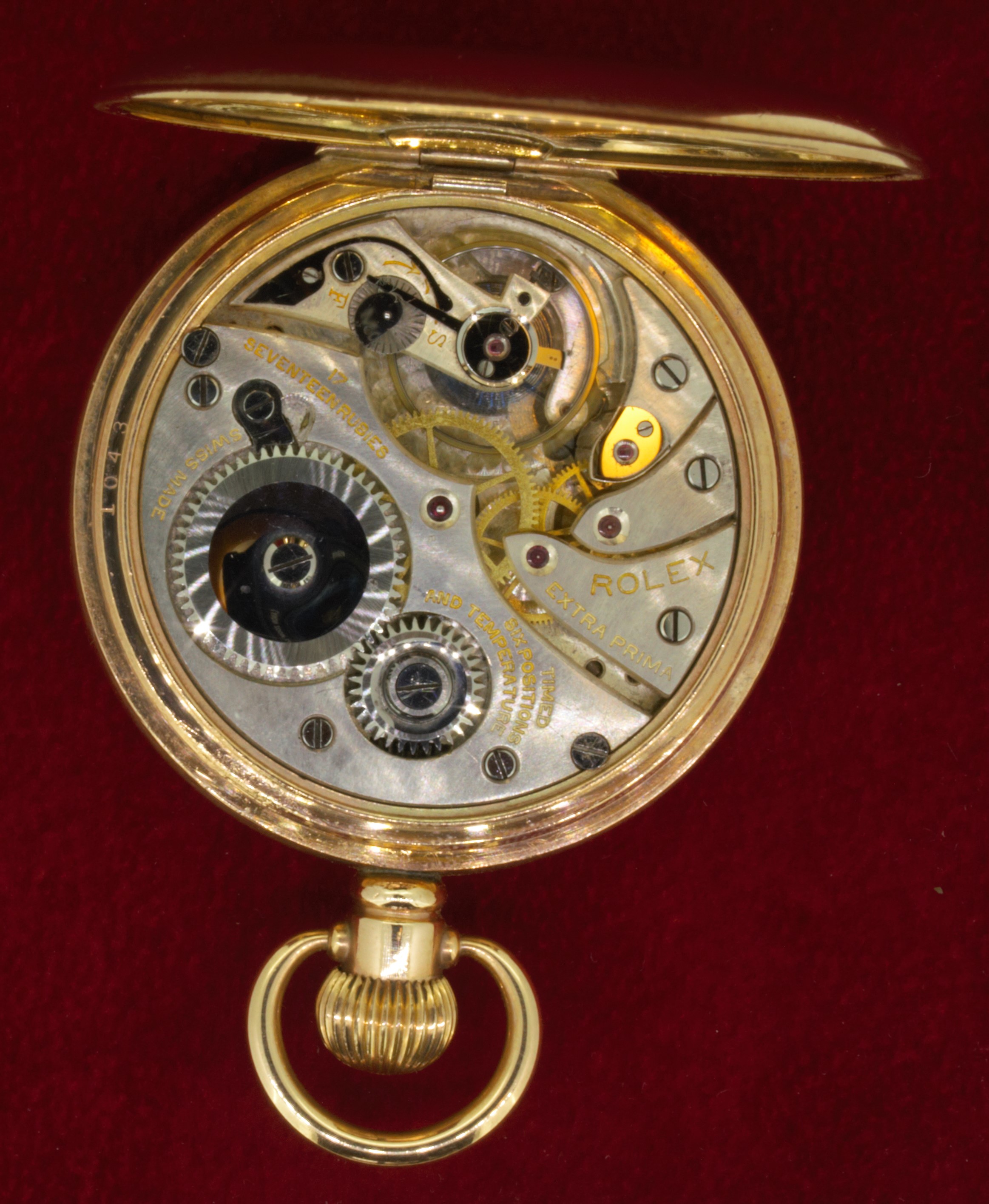 Vintage Rolex Full Hunter Pocket Watch with a Gold Plated Dennison Case - Image 4 of 6
