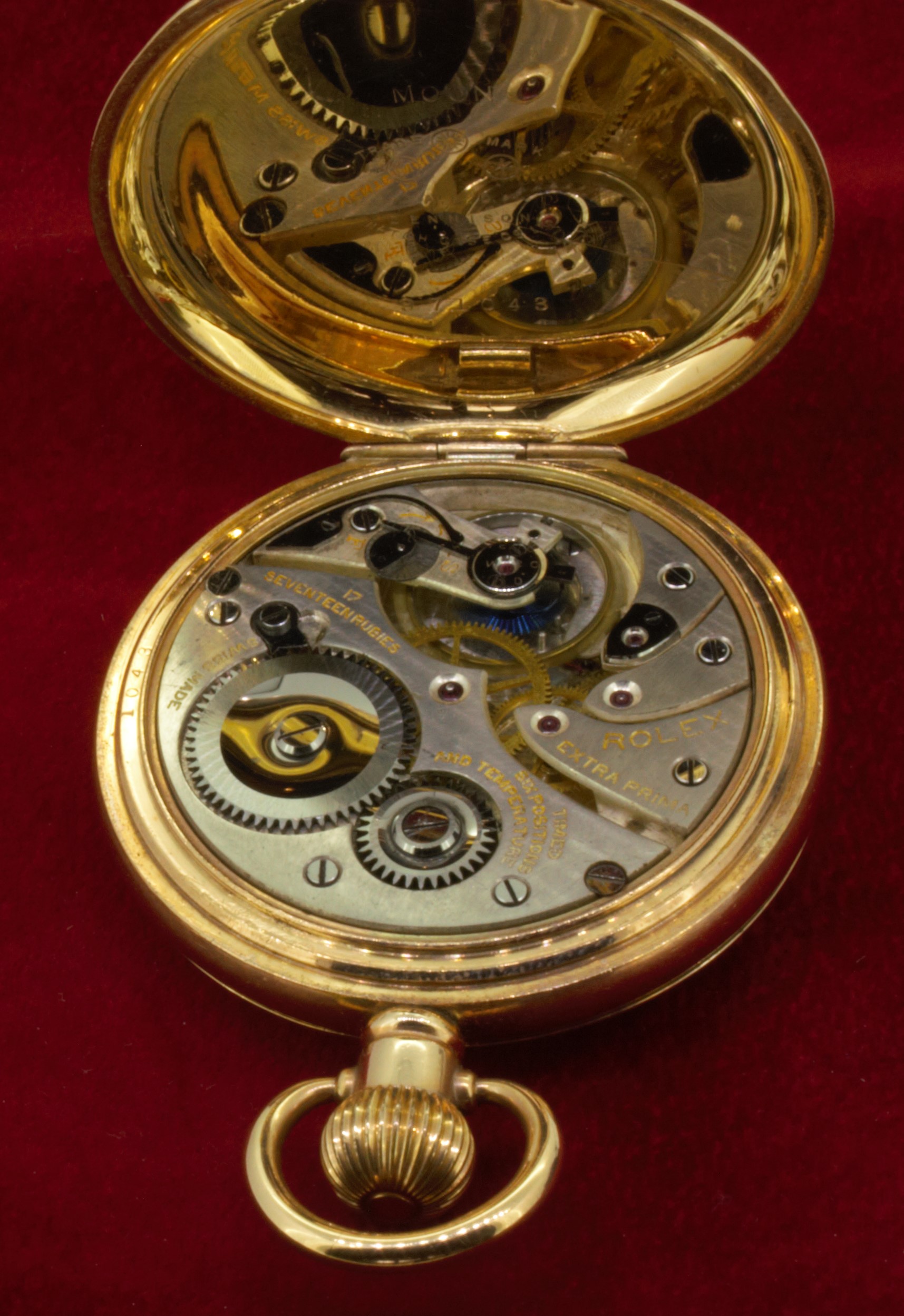 Vintage Rolex Full Hunter Pocket Watch with a Gold Plated Dennison Case - Image 3 of 6