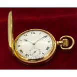 Vintage Rolex Full Hunter Pocket Watch with a Gold Plated Dennison Case