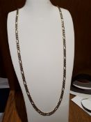 9ct (375) White & Yellow Gold Fancy Figaro Chain 22"/55cm