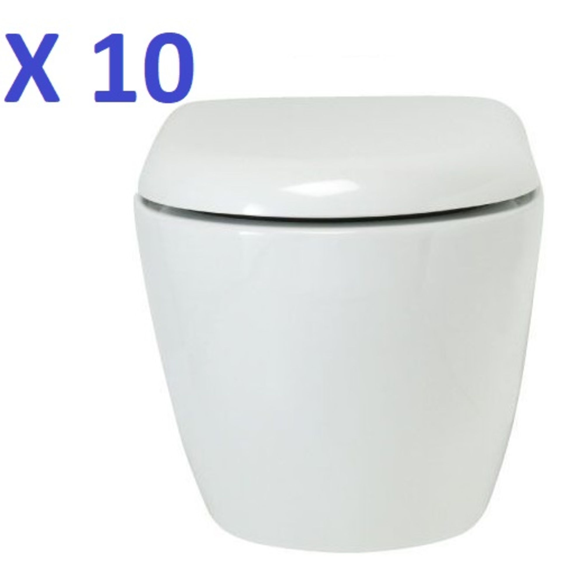 BS111 - 10 x Freeform Wall Hung Toilet Pans RRP £2500