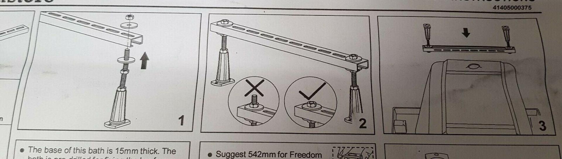 BS135 - 275 x Universal Fitting Bath Leg Sets RRP £10375 - Image 3 of 4