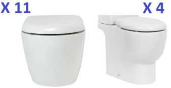 BS112 - 11 x Freeform Wall Hung Toilet Pans RRP £2750