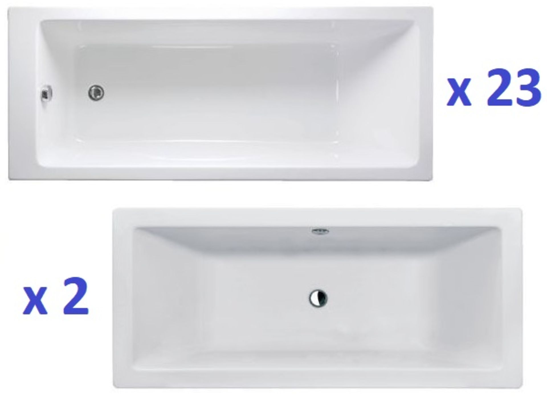 BS113 - 25 x New Baths 2 Models RRP £8100