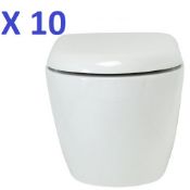 BS110 - 10 x Freeform Wall Hung Toilet Pans RRP £2500