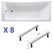 BS131 - 8 x Pool Single Ended Baths With Legs RRP £2400