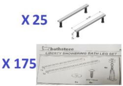 BS136 - 195 x Universal Fitting Bath Leg Sets RRP £7675