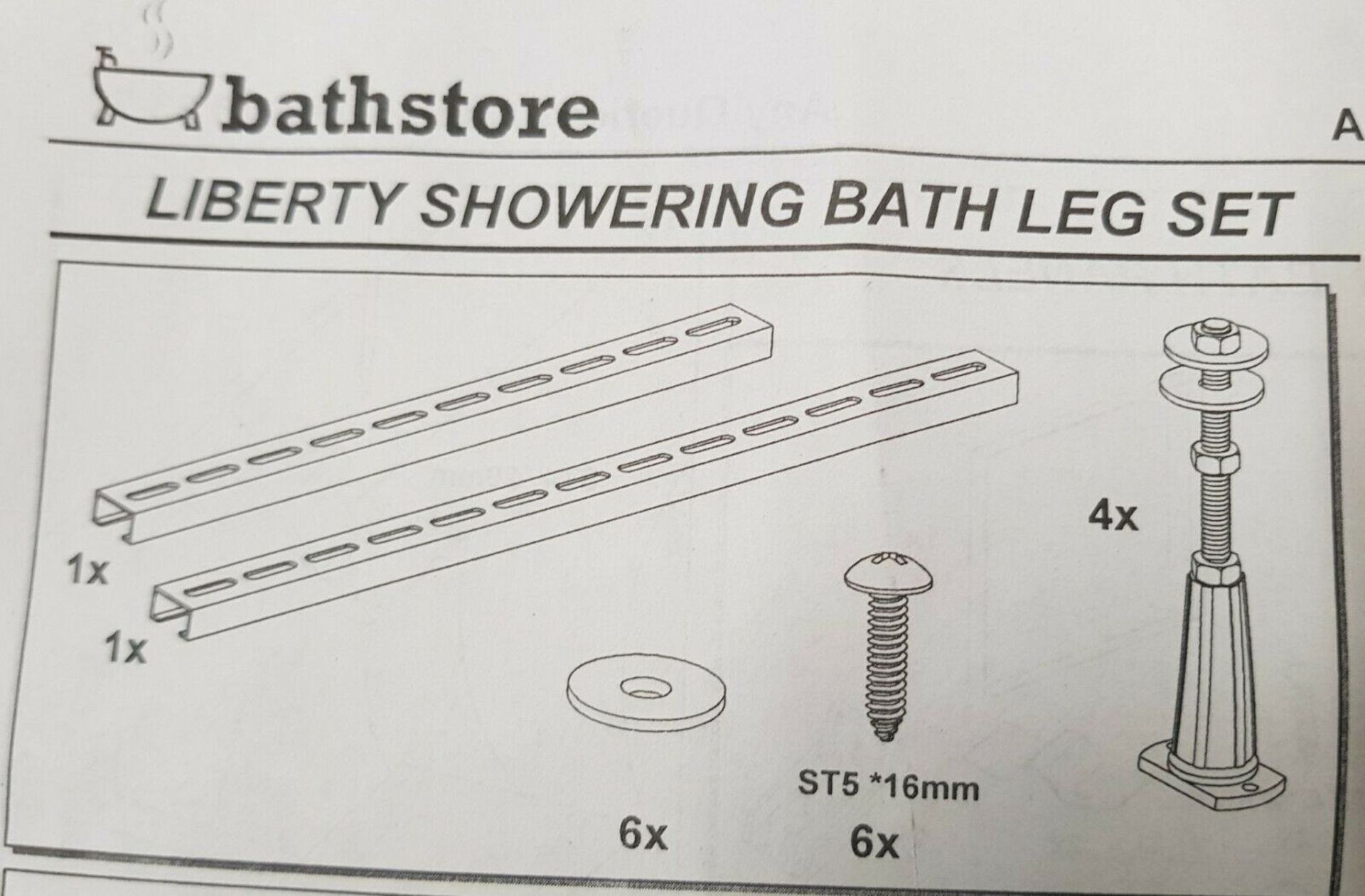 BS135 - 275 x Universal Fitting Bath Leg Sets RRP £10375 - Image 4 of 4