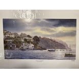 Kingswear By Moonlight By Mick Bensley Signed Limited Edition Print