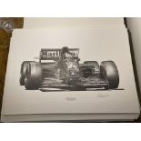 Alan Stammers signed Gerhard Berger Limited Edition Print