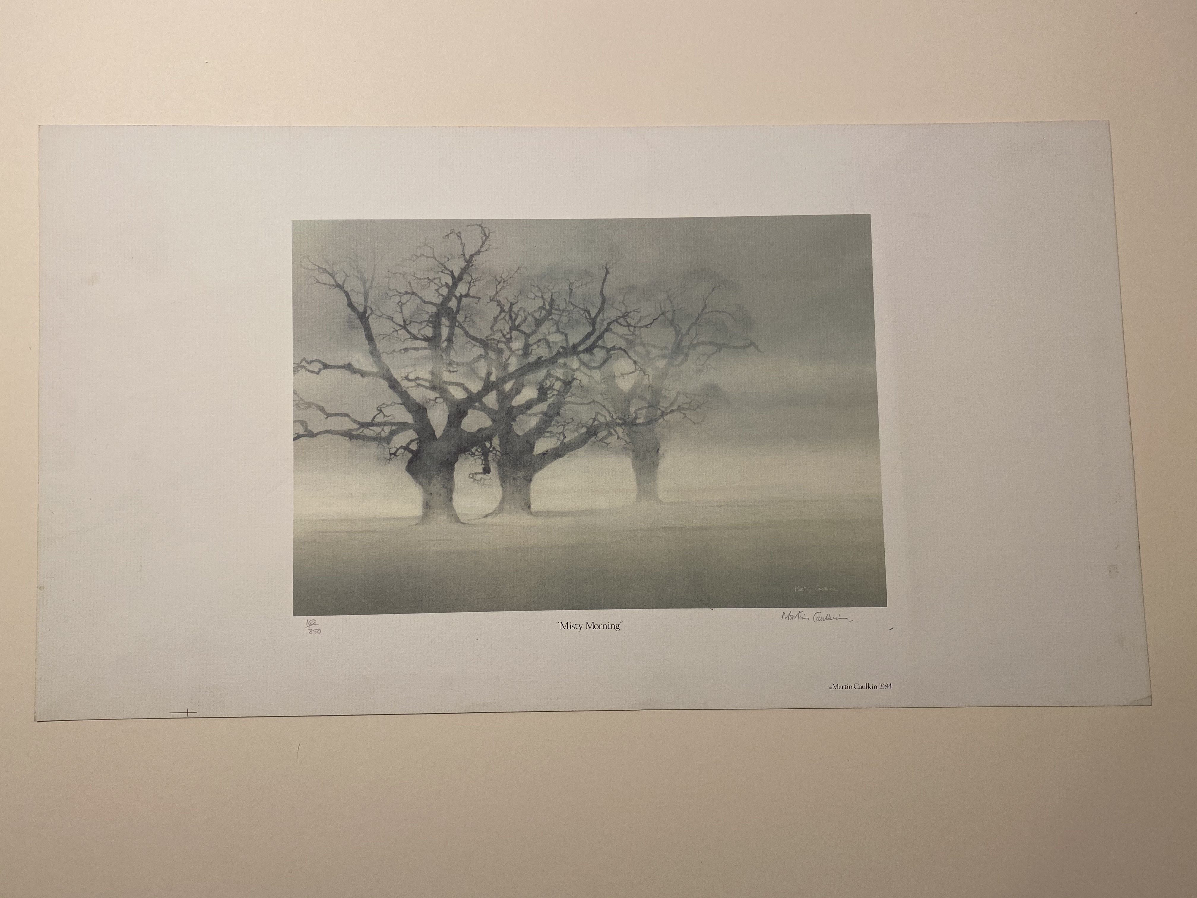 Martin Caulkin Signed Limited Edition Print, Misty Morning 1984.