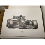 Alan Stammers signed Gerhard Berger Limited Edition Print