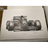 Alan Stammers signed Gerhard Berger Limited Edition Print