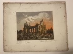 Paul Mansard Signed Etching