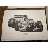 Alan Stammers Signed Damon Hill Limited Edition Print, Formula 1