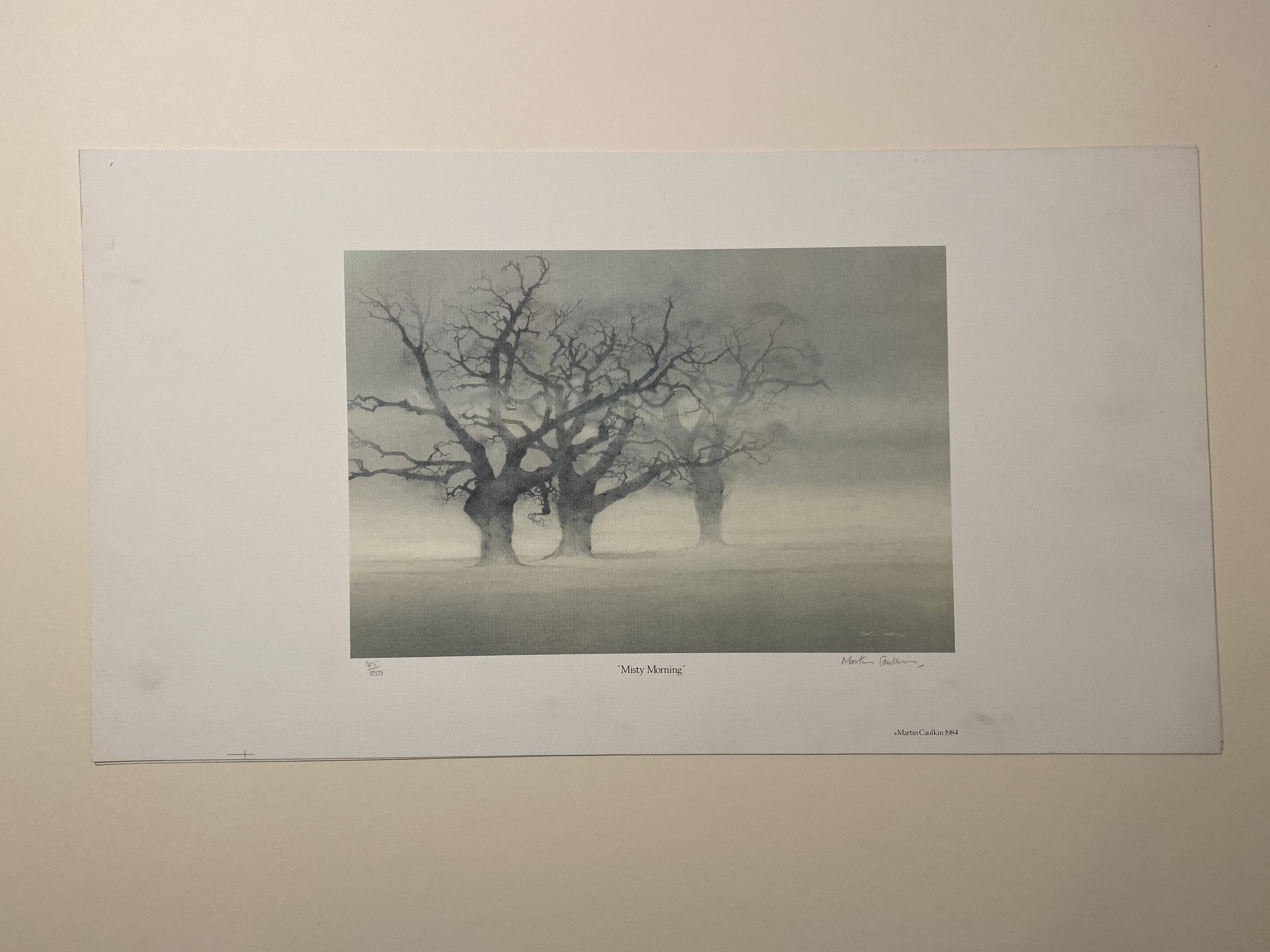 Martin Caulkin Signed Limited Edition Print, Misty Morning 1984.