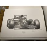 Alan Stammers signed Gerhard Berger Limited Edition Print