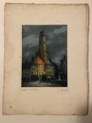J Davril signed etching