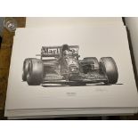 Alan Stammers signed Gerhard Berger Limited Edition Print