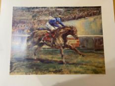 Claire Eva burton & Willie Carson Signed Limited Edition Print of Nashwan