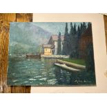 Sylvia Molloy original On Canvas House On The Lake