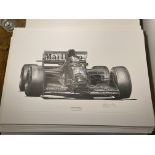 Alan Stammers signed Gerhard Berger Limited Edition Print